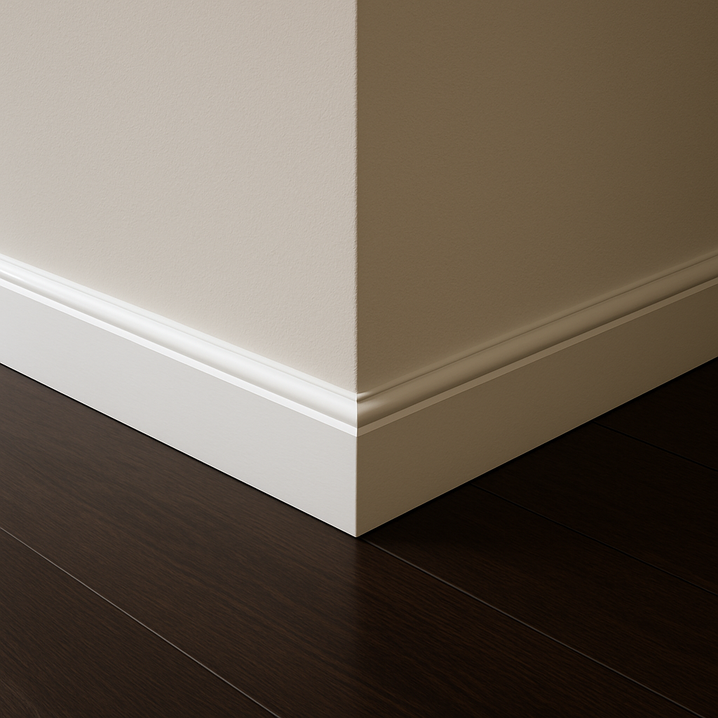 Плинтус меняет восприятие угла комнаты