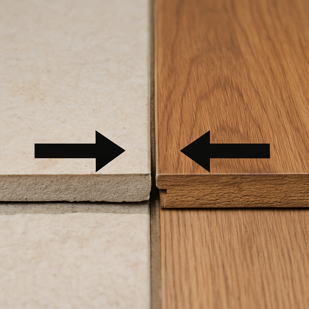 Стык в разрезе: зазор и расширение