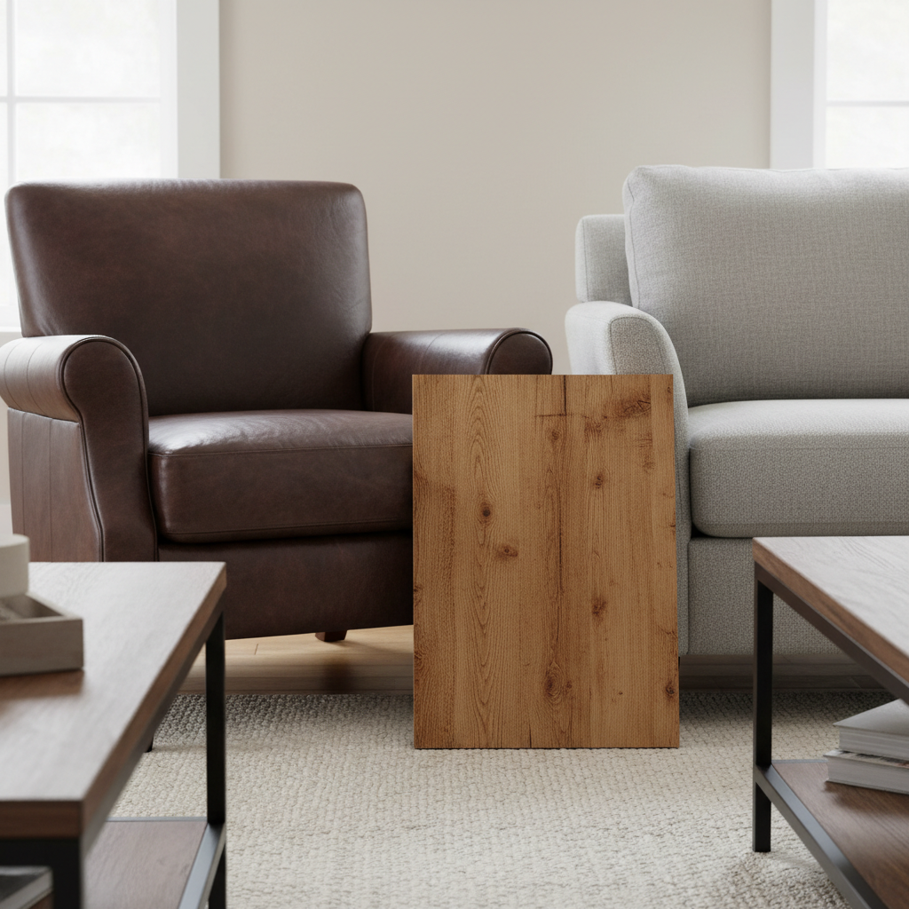 Образец пола рядом с реальной отделкой