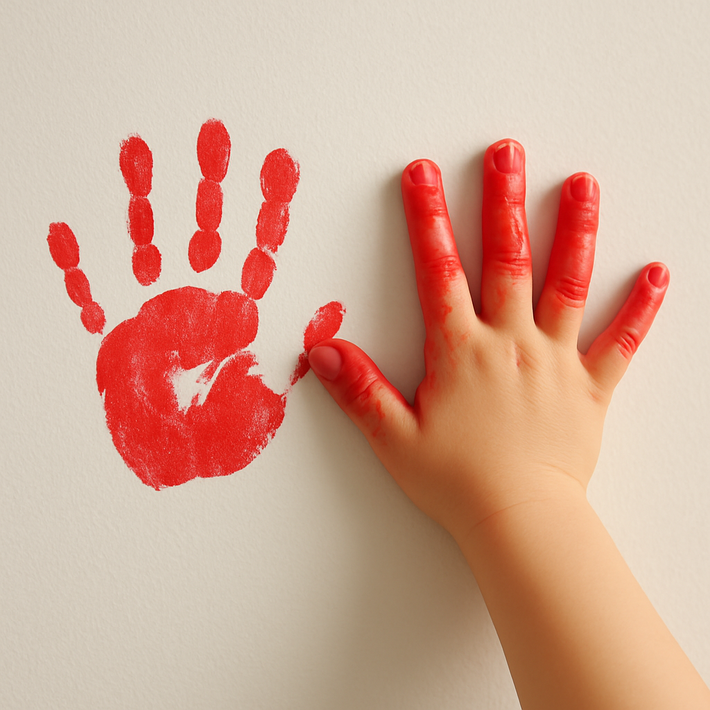 Детский след на стене — начало истории