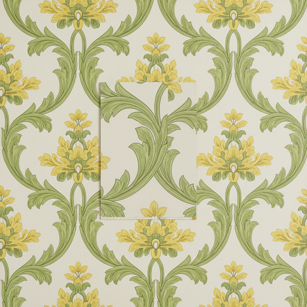 Заплатка на обоях с рисунком