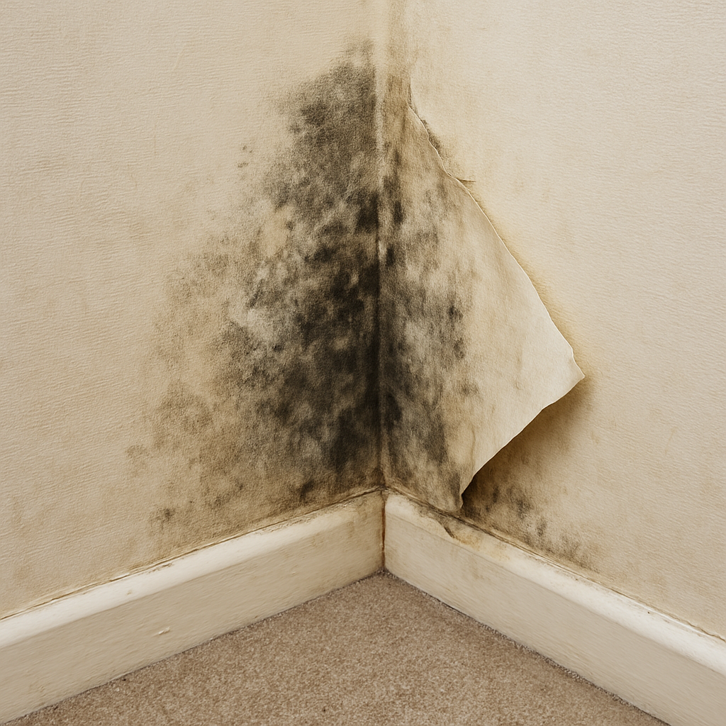 Плесень проступает сквозь новые обои