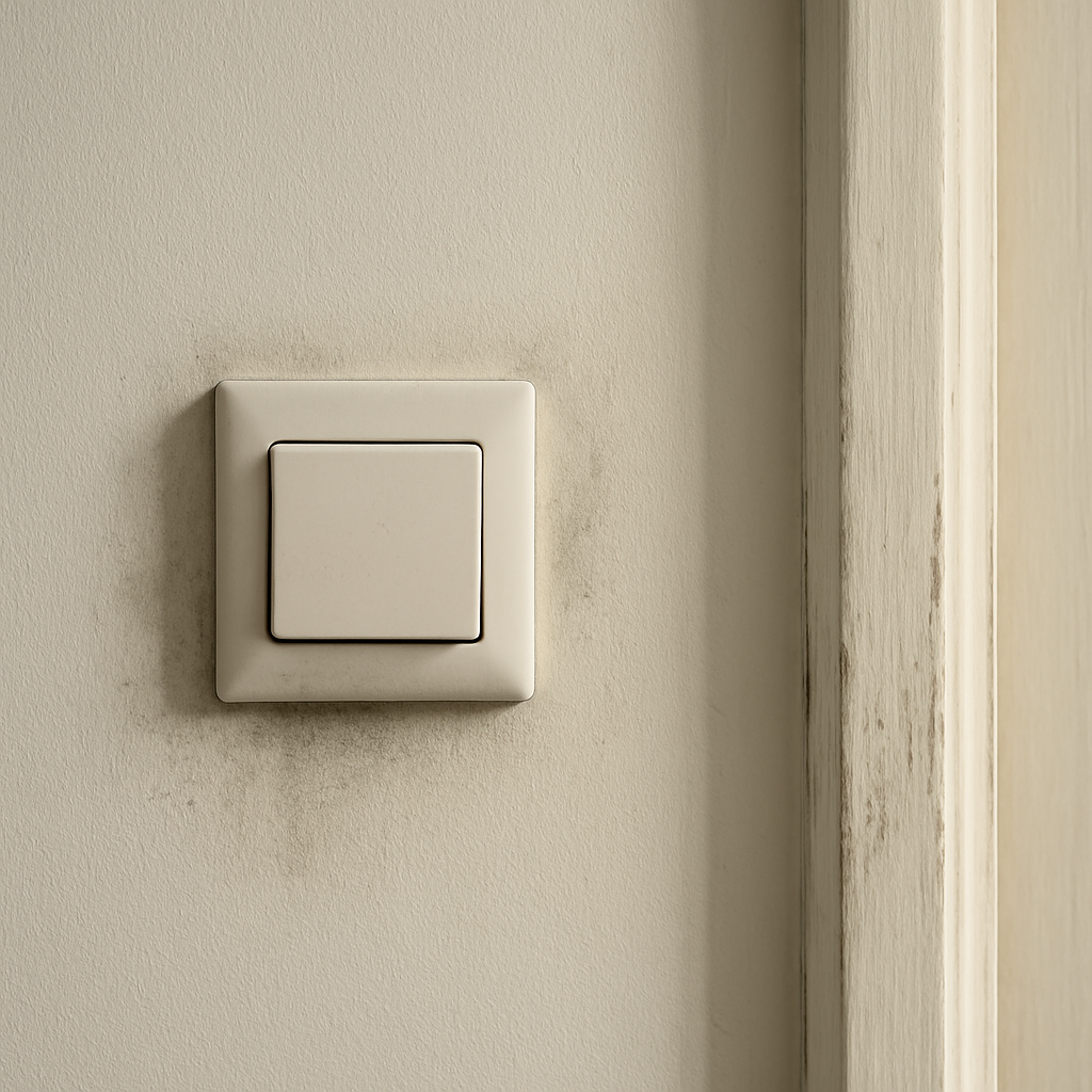 Светлая стена в прихожей через месяц