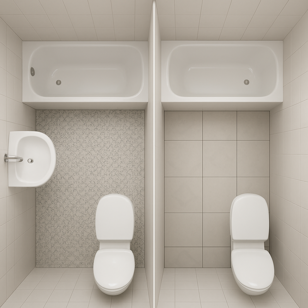 Один размер комнаты, разный масштаб рисунка