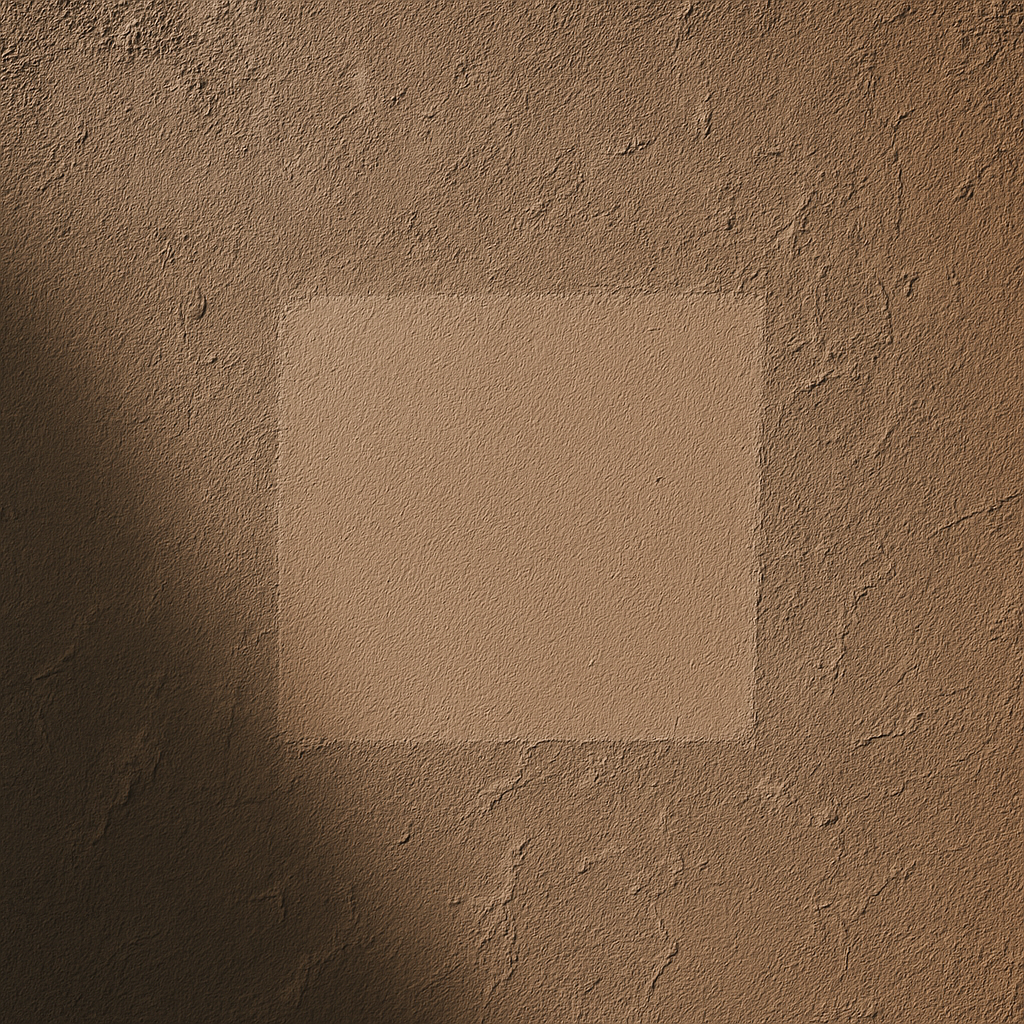 Заплатка на выгоревшей краске при боковом свете