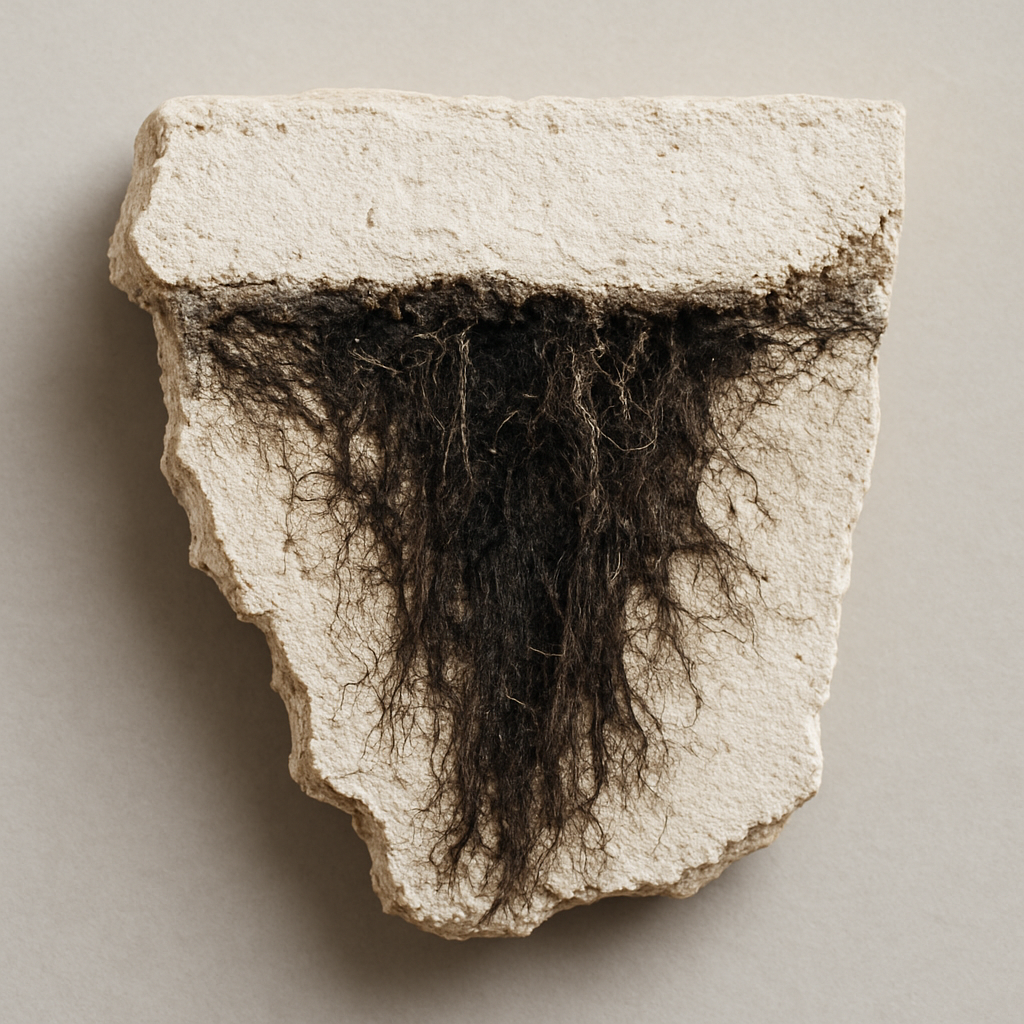 Мицелий внутри штукатурного слоя