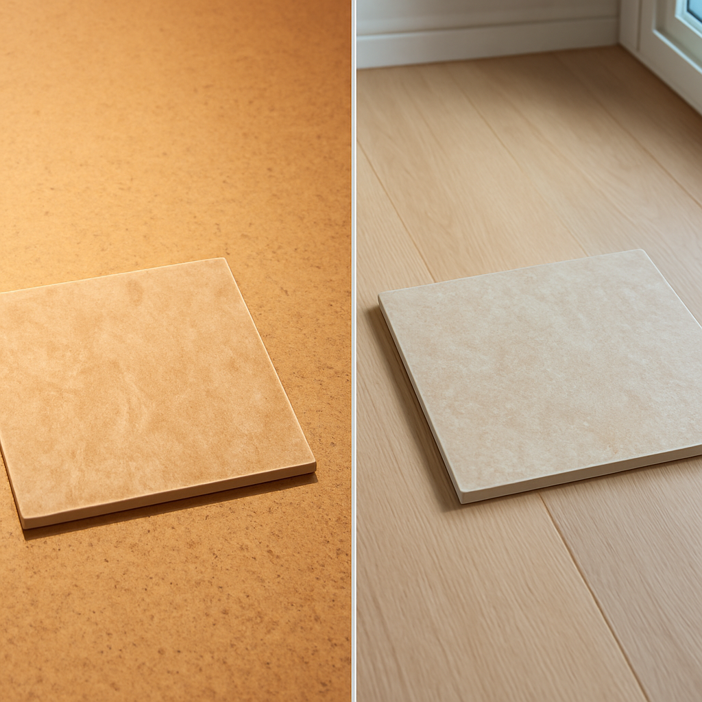 Один образец, два разных освещения